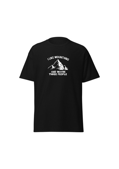 Wildstyle I Like Mountains And Maybe Three People Dağcı Baskılı Unisex Pamuklu Tişört Siyah Wildstyle I Like Mountains And Maybe Three People Dağcı Baskılı Unisex Pamuklu Tişört Siyah