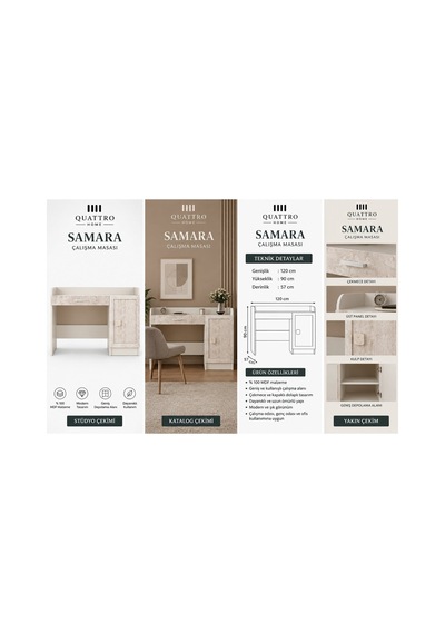 Samara Çalışma Masası Krem