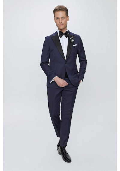 Efor Black 062 Slim Fit Çıkarılabilir Saten Yaka Lacivert Damatlık Smokin Takım Lacivert Efor Black 062 Slim Fit Çıkarılabilir Saten Yaka Lacivert Damatlık Smokin Takım Lacivert
