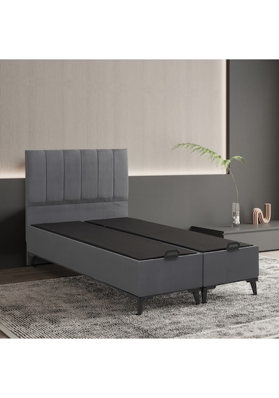 120x200 Çift Kişilik Baza Comfort Yatak Basic Haki Başlık 3'lü Set Konuma Özel Teslimat
