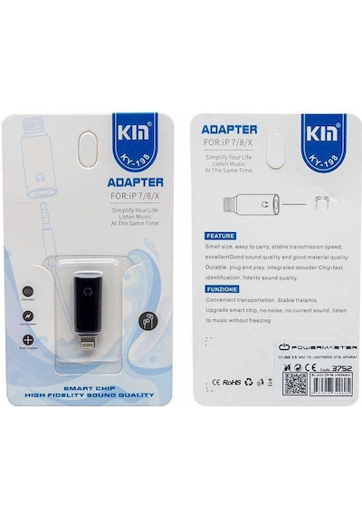 Powermaster Ky-198 3.5 Mm To Lıghtnıng Otg Aparat