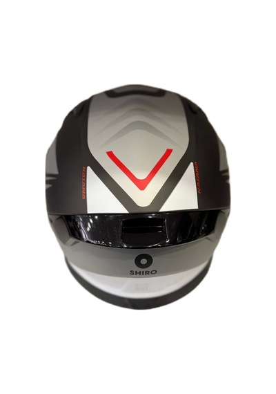 Shiro Katana Sv Orbe Kapalı Kask Mat Gri - Siyah