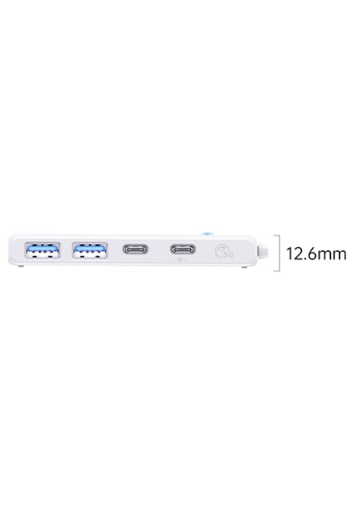 Orico PAPW2AC-C3-015-WH 4 Portlu Type-C to USB 3.0 / Type-C PD 100W Yüksek Hızlı 5Gbps HUB Çoklayıcı Beyaz