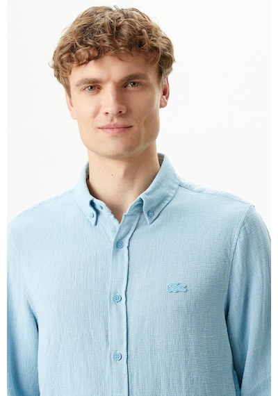 Lacoste Men's Regular Fit Button-down Collar Linen Shirt Green Erkek Düğmeli Yaka Keten Gömlek Mavi Lacoste Men's Regular Fit Button-down Collar Linen Shirt Green Erkek Düğmeli Yaka Keten Gömlek Mavi