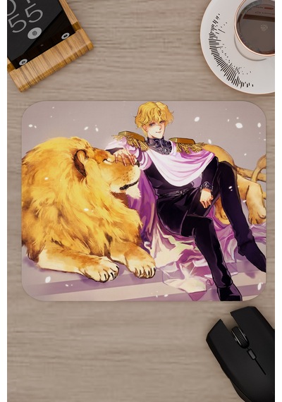 Ginga Eiyuu Densetsu Anime V5 - 22x18 Gaming Kauçuk Kaymaz Taban Mouse Pad Fare Altlığı