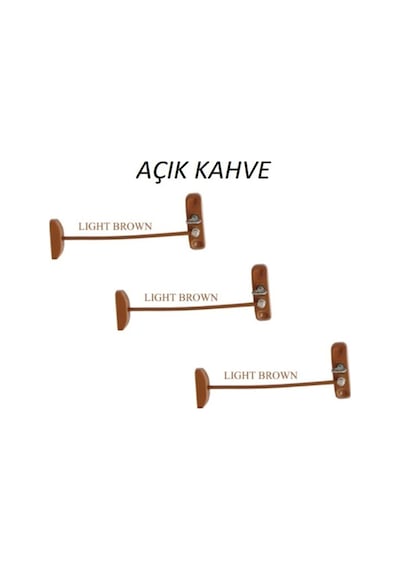 5 Adet Kidmix Çelik Halatlı Pencere Çocuk Emniyet Kilidi Açık Kah