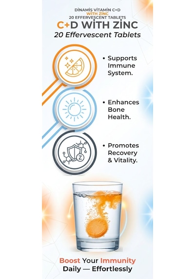Dinamis Vitamin C+D With Zinc 20 Efervesan Tablet