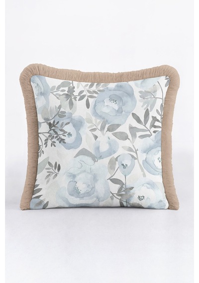 Modern Çiçek Motifli Saçaklı Yastık Kılıfı - Pastel Mavi Bohem Bej Püsküllü Kırlent Kılıfı Mat Lavanta Kurşun Modern Çiçek Motifli Saçaklı Yastık Kılıfı - Pastel Mavi Bohem Bej Püsküllü Kırlent Kılıfı Mat Lavanta Kurşun