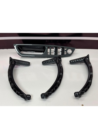 Bmw X5 Uyumlu 4 Parça Kapı Kol Kaplama Seti Karbon Renk Sıfır İthal Ürün