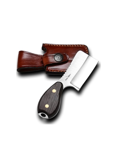Bora 424 W Razor Wenge Saplı Kamp Bıçak Kahverengi - Gümüş