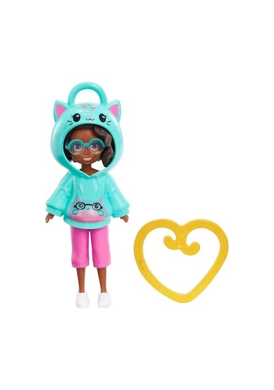 Polly Pocket Kapüşonlu Bebek -Mavi HKV98 HKV99 Lisanslı Ürün