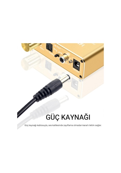 Veggieg Koaksiyel Toslink Optik Dijital To 3.5mm Rca Analog Ses Çevirici Adaptör