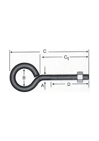 Kapalı Metrik Kanca M5 / 21x100 - 100 Adet