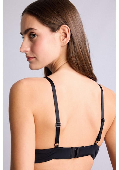 Defacto Micro Kaplı Full Push Up Balenli Tişört Bra T8478az26spbk81 Siyah-bk81