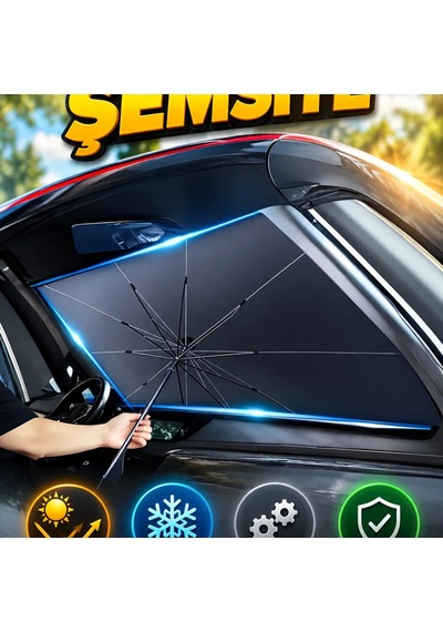 Skoda Octavia, Renault Talisman, Ford Focus, Seat Leon Ve Kia Cerato Uyumlu Şemsiye Tipi Oto Güneşli