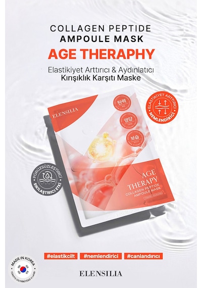 Elensılıa Kolajen ve Peptit Kompleksi Kağıt Maske Elensilia Collagen Peptide Ampoule Mask
