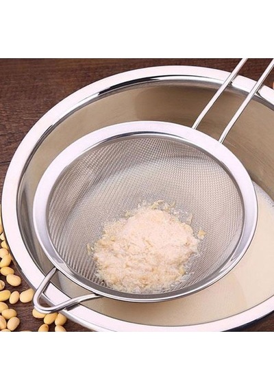 Un Süzgeci Sıvı Süzgeci Paslanmaz Çelik Süzgeç 8 Cm Gri