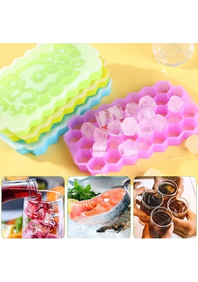 Buz Kalıbı Silikon Kalıp 37 Li Kapalı Çikolata Kalıbı , Sabun Kalıbı, Jöle Kalıbı 1.kalite İthal Sil Diğer