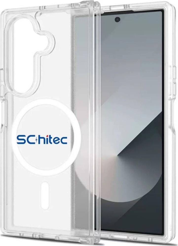 Schitec Samsung Galaxy Uyumlu Z Fold 7 Magsafe Özellikli Şeffaf Kılıf