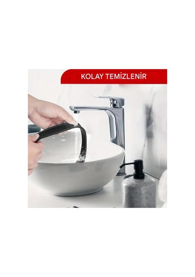 Erkekler İçin Dıy Saç Kesim Rehberi - Silikon Ense Şekillendirme Ve Tıraş Şablonu Siyah Siyah