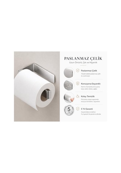 Kağıdı Tutucu Premium Paslanmaz Çelik Yapı Kolay Monte Edilebilir Duvar Askısı Banyo Ve Mutfaklar Için Şık Ve Çok Renkli