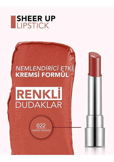 Lexroo Nemlendirici Parlak Ruj- Sheer Up Lipstick - 022 Daring Whisper - 8682536097949