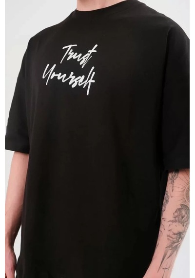 Modi Green Baskılı Unisex Günlük Stil Siyah Midnight Özel Seri Tişört