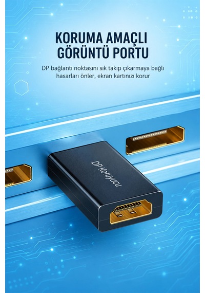 Displayport Dp Erkek - Hdmı Dişi Dönüştürücü Adaptör, 4k 60hz Ultra Hd Görüntü Ve Ses Aktarım Çevirici, Bilgisayar Monitör Tv Projektör Uyumlu, Altın Kaplama S271