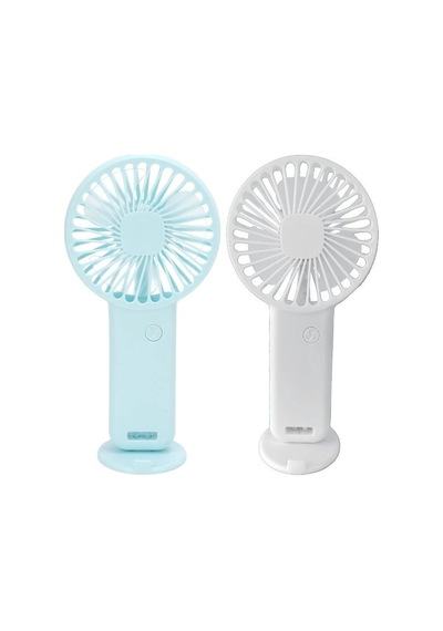 2 Adet Mini Fan,telefon Tutucu,portatif El Vantilatörü Mavi,beyaz 9,3x19cm