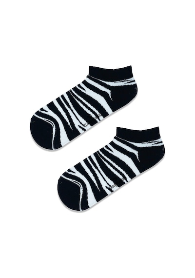 Carnaval Socks Patik Zebra Desenli Renkli Spor Çorap Çok Renkli