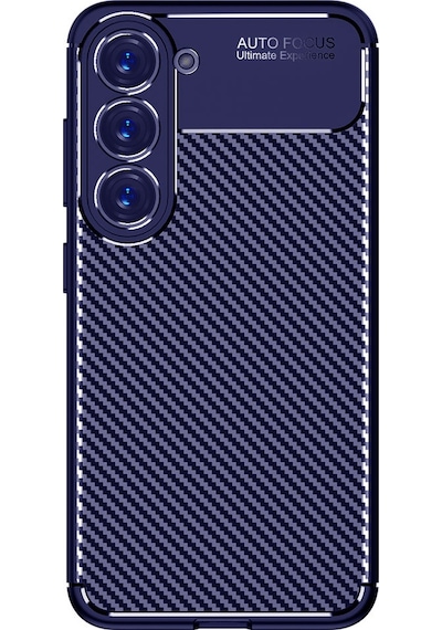 Samsung Galaxy Uyumlu S23 Kılıf Kamera Çıkıntılı Karbon Fiber Dokulu Renk Atmaz Kapak Negro