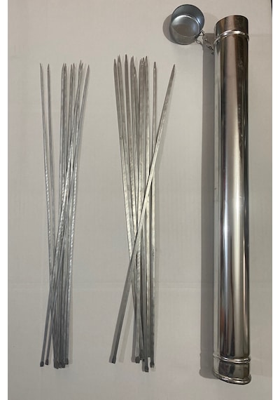 Mobilreyon Mangal Seti,kuşbaşı-ciğer Şişi 60cm+şiş Kabı 21 Parça