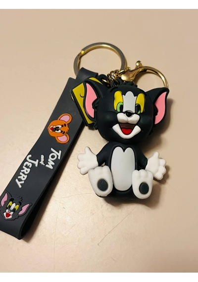 Tom Ve Jerry Sevimli Kedi Tom Silikon Anahtarlık Çanta & Araba Süsü