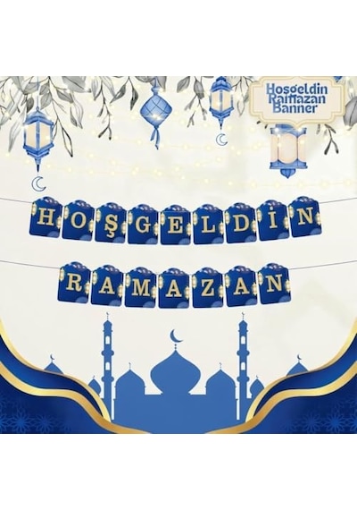 "hoş Geldin Ramazan" Dekorlu Süsü, Ramazan Süsleri, Ramazan Tavan Süsü Ürünleri Ramazan Süsleri, Sahur İftar