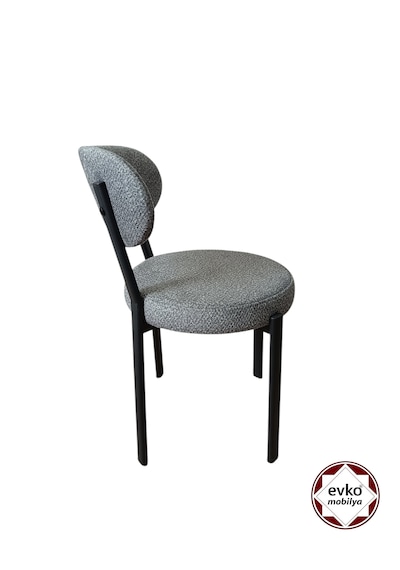 Evko Mobilya Smart Sandalye, Mutfak Salon Sandalyesi, 2 Adet Sandalye, Metal Sandalye, Yemek Sandalyesi, Otel Cafe Restoran Sandalyesi Gri