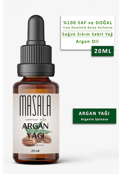Masala Saf Argan Yağı 20 ML Soğuk Pres (Argan Carrier Oil)
