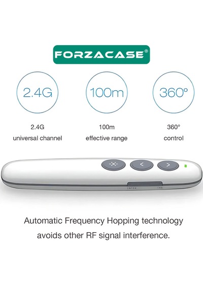 Forzacase FC904 2.4 Ghz 100 M Çekim Mesafeli  Kablosuz Sunum Kumandası
