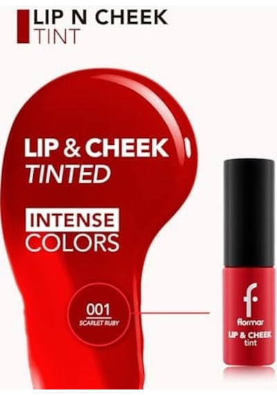Uzun Süre Kalıcı Jel Tint Kırmızı - Lip & Cheek Tint - 001 Scarlet Ruby - 8682536066884 0
