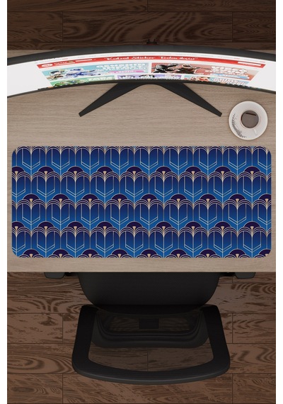 Art Deco Tarzı Kaymaz Dikişli Kauçuk Oyuncu Mousepad V2 - 70x30 Xl Gaming Mouse Pad Fare Altlığı