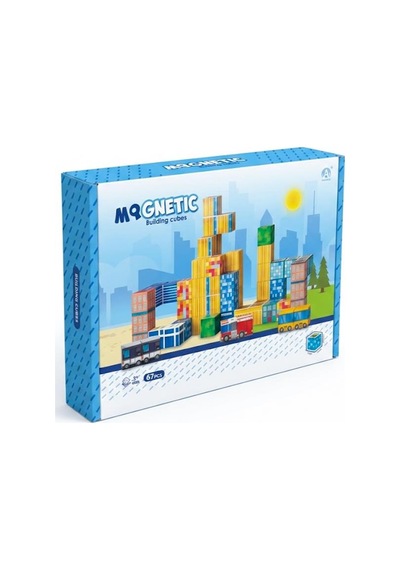 Kzl Şehir Temalı Manyetik Blok Yapı Küpleri Seti 2x2x2 Cm 67 Parça Ch1432