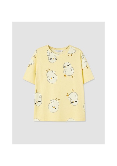Lcw Young Sarı Desenli Kadın Şortlu Pijama Takımı