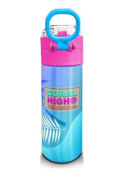 Coral High Kids Lavanta Pembe Flamingo Desenli Pipetli Ve Direkt İçim Çelik Termos 500 Ml 31921 Lavanta - Pembe