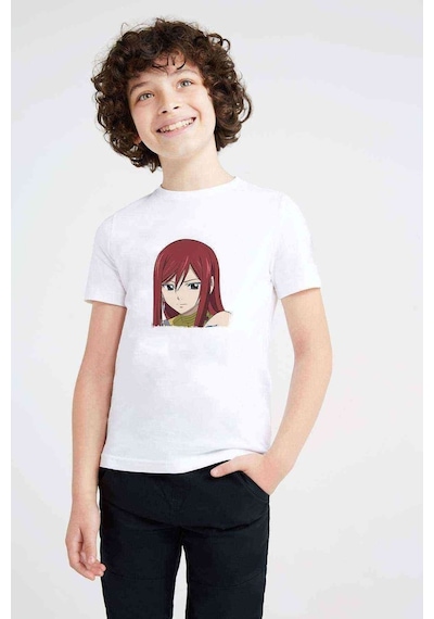 Tshirthane Anime Fairy Tail Glass Guild Emblem Baskılı Unisex Çocuk Beyaz T (534786609)