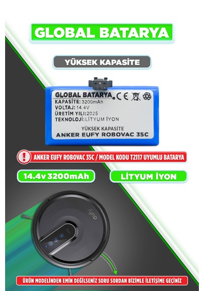 Anker Eufy Robovac 35c Uyumlu Batarya 3200mah