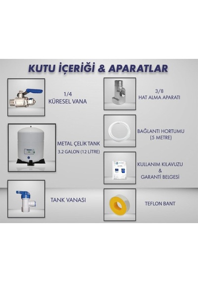 Dominar 10 Aşama Pompalı Metal Tank'Lı Su Arıtma Cihazı 533928978