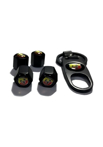 Abarth Metal Sibop Kapağı Anahtarlık Seti Siyah Özel Üretim
