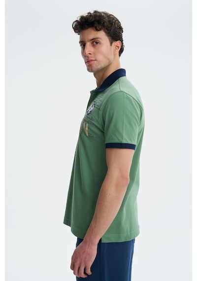 AR-MA Arma Erkek Regular Fit Likralı Pike Polo Yaka Tişört Y27374308601 Yeşil