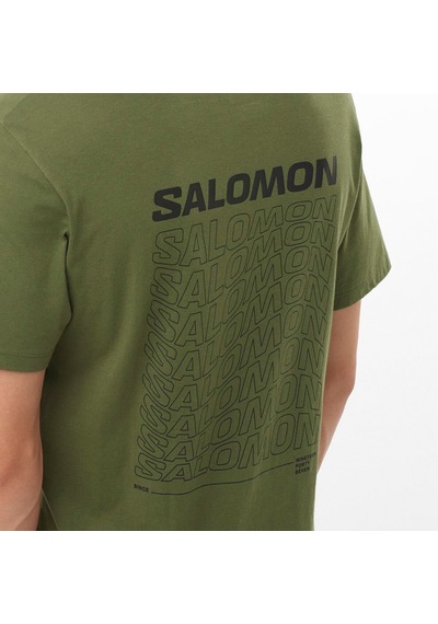 Salomon Salomon Sal Dynamic Logo Erkek Yeşil Tişört 13576 Haki