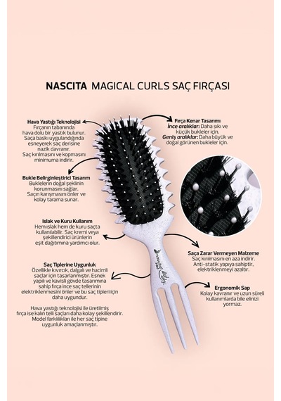 Nascita Magical Curls Saç Fırçası Büyük Boy