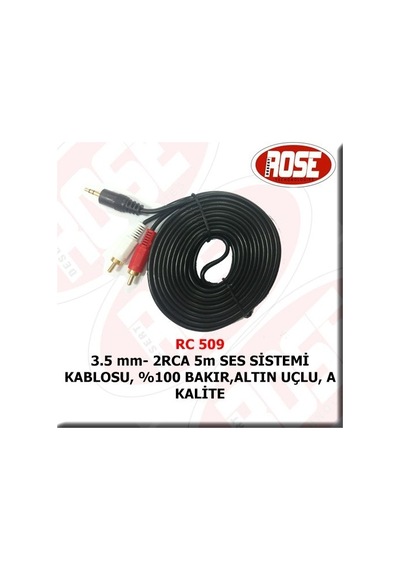 3.5 Mm 2 Rca 5 Metre Kablo